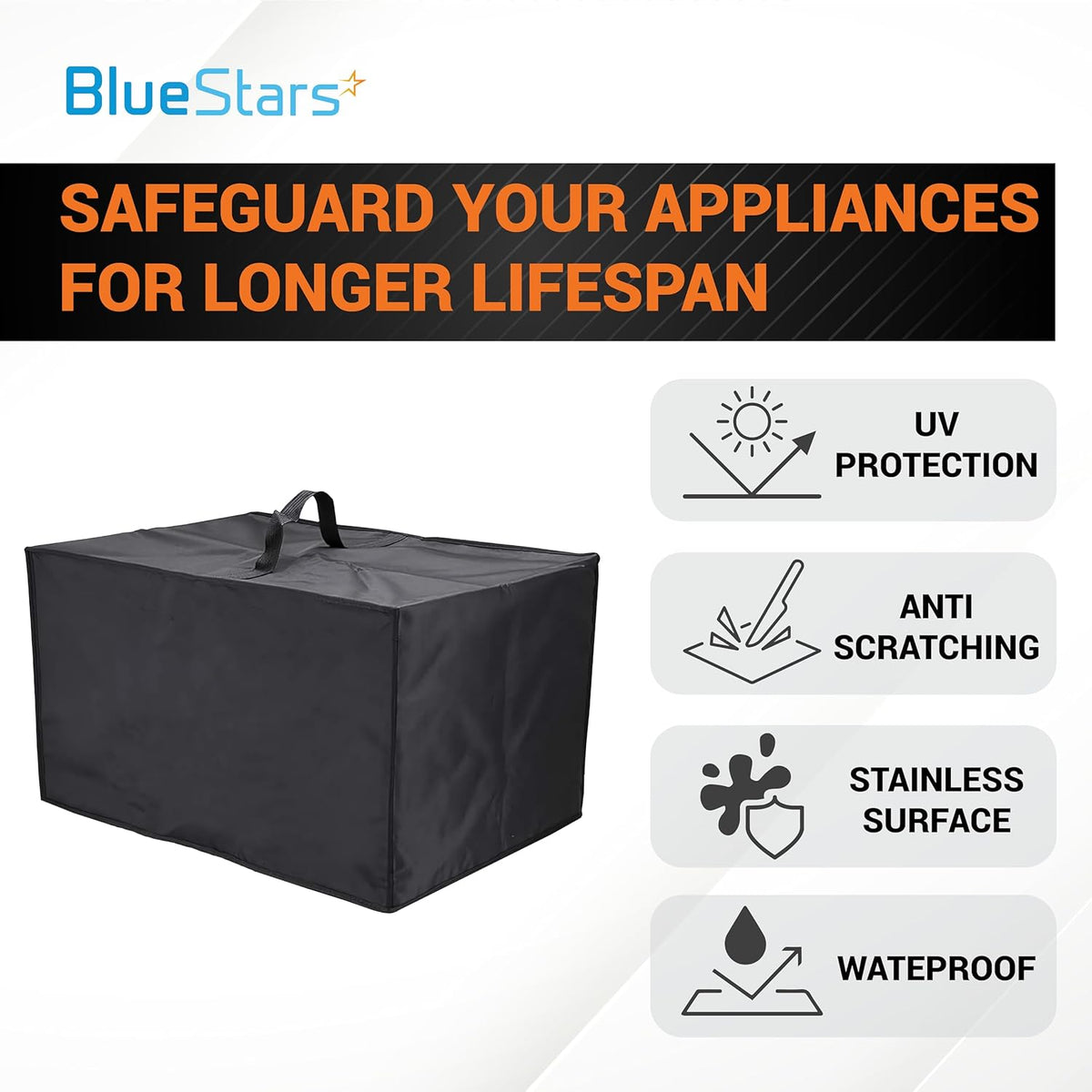 Microwave Dust Cover, 210D Oxford Fabric, 20.9" x 15.7" x 12.4" - Fits Toaster Ovens & Air Fryers