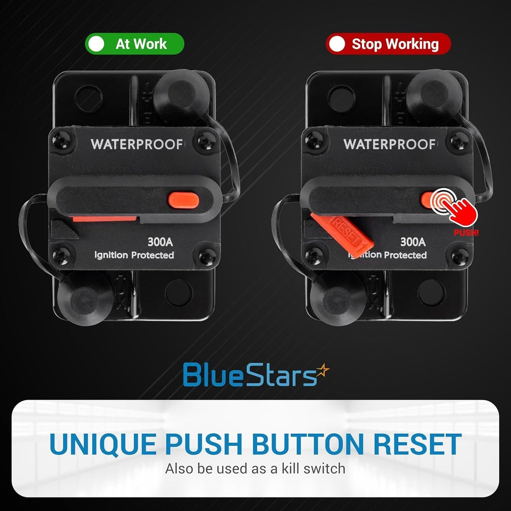 300A Waterproof Circuit Breaker (12V-48V DC) - 3 Pack