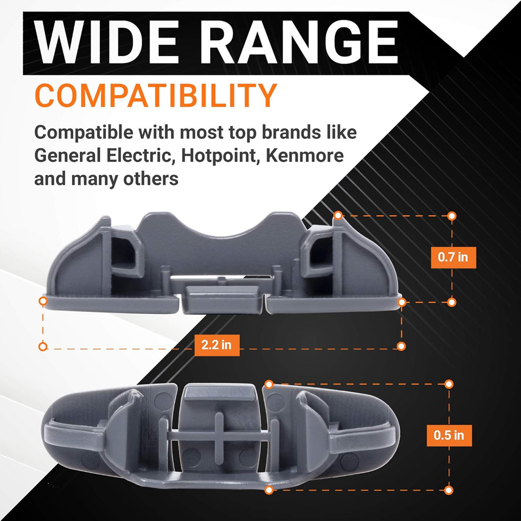 W10508950 Dishwasher Upper Rack Stop Clip for Whirlpool Kenmore - 4 Pack