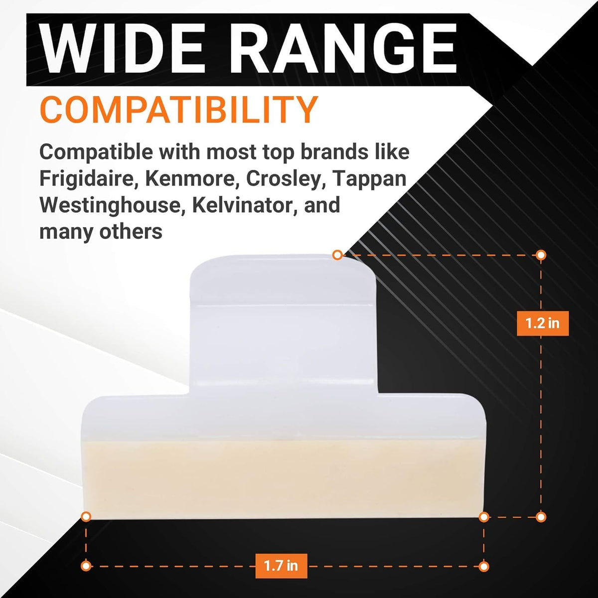 154701001 Dishwasher Splash Shield - For Frigidaire Kenmore Crosley Dishwashers - 2 Pack