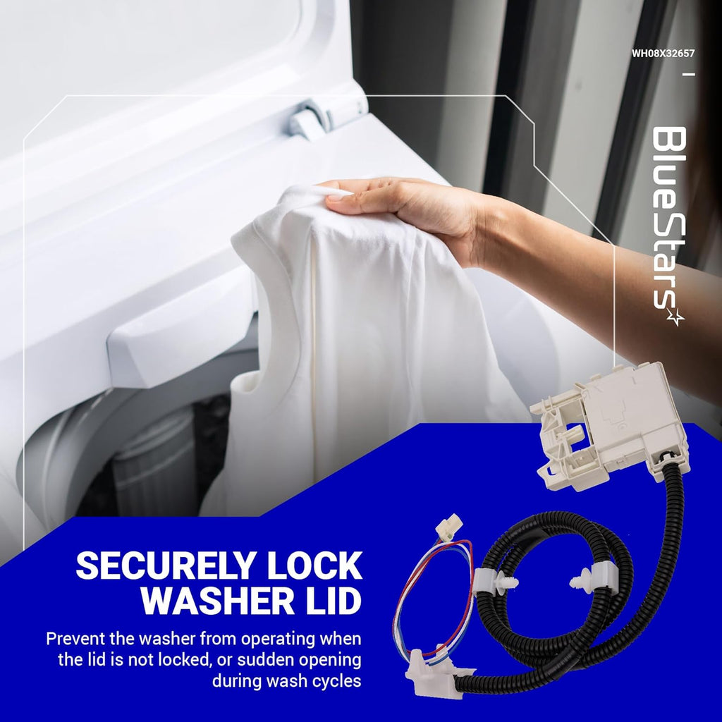 WH08X32657 WH08X31222 WH08X37937 Washer Lid Lock and Harness Kit - ForGE Washer