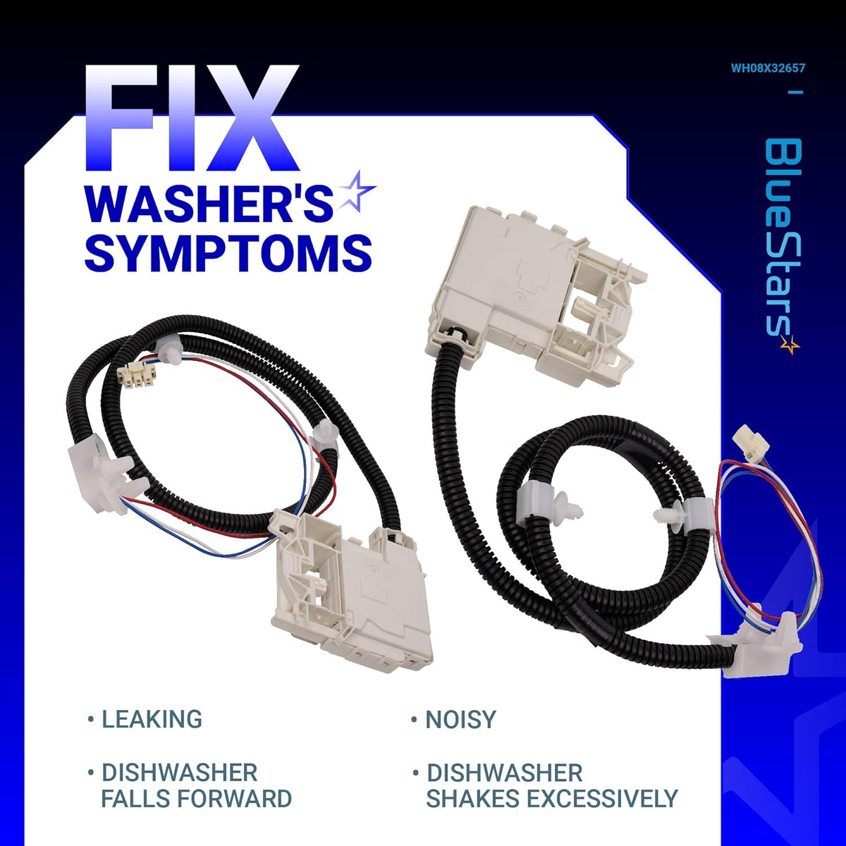 WH08X32657 WH08X31222 WH08X37937 Washer Lid Lock and Harness Kit - ForGE Washer