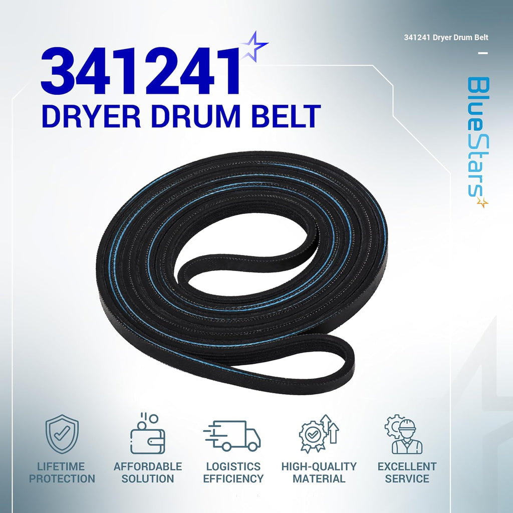 341241 Dryer Drum Belt for Whirlpool Kenmore Roper Amana