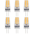 G4 LED Bulb 2W, 30W Equivalent, 3000K Warm White, 12V AC/DC, Dimmable - 6 Pack
