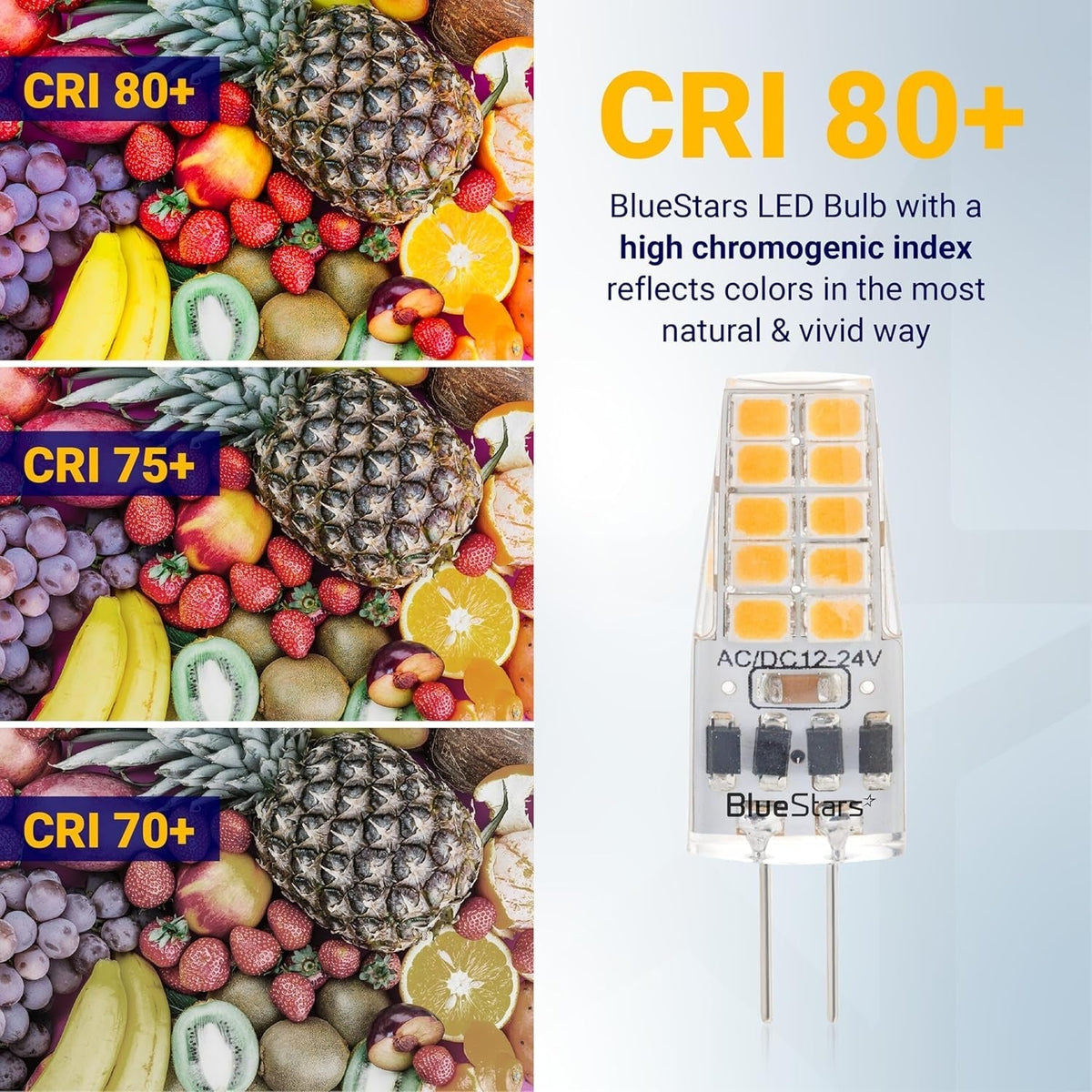 G4 LED Bulb 2W, 30W Equivalent, 3000K Warm White, 12V AC/DC, Dimmable - 6 Pack