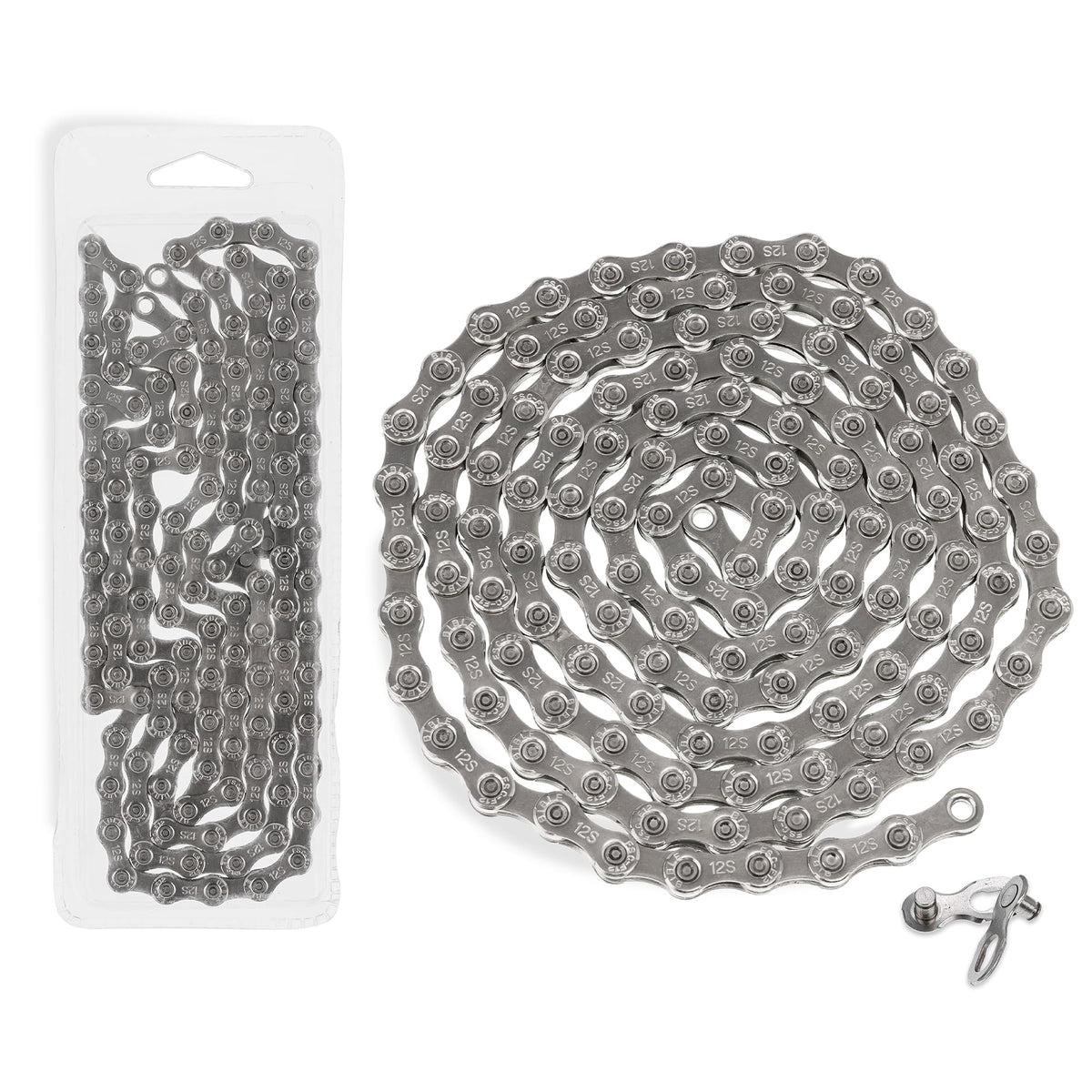 12-Speed Bike Chain, 1/2 x 11/128", 126 Links, Quick Link, Shimano SRAM Campagnolo