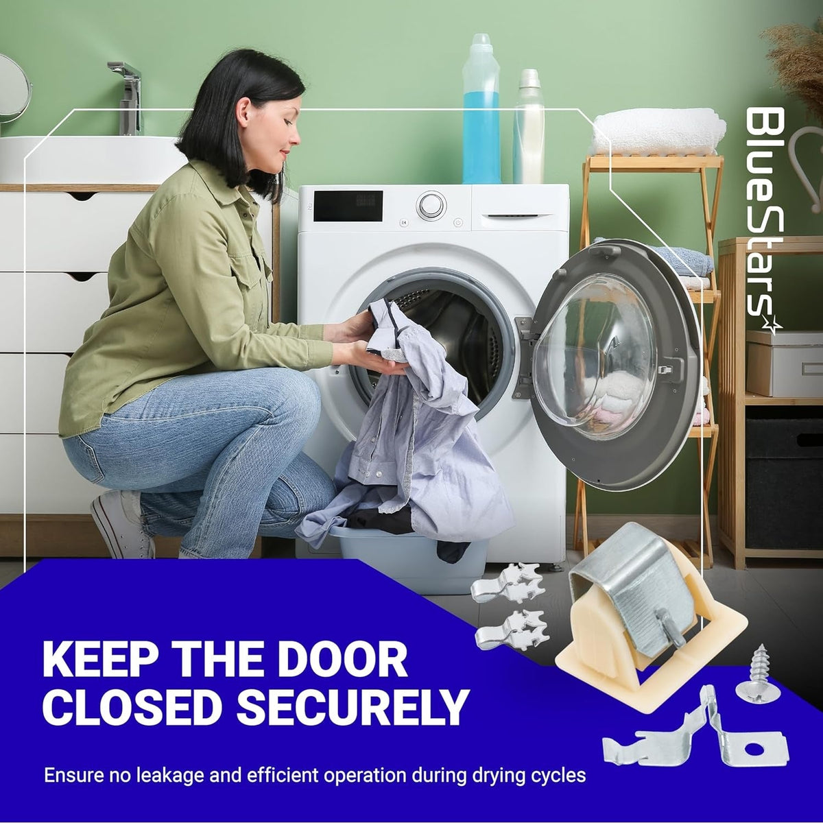 279570 Door Latch Kit for For GE Whirlpool Kenmore Roper KitchenAid Dryers - 4 Pack
