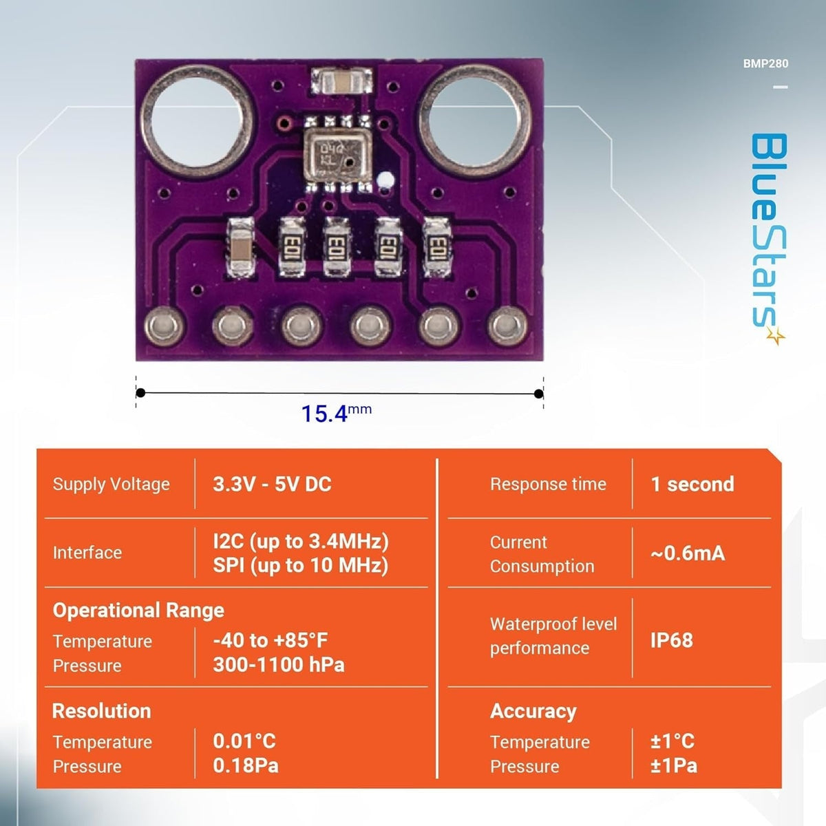 GY-BME280 BME280 Digital 3.3V Atmospheric Pressure Sensor - 2 Pack
