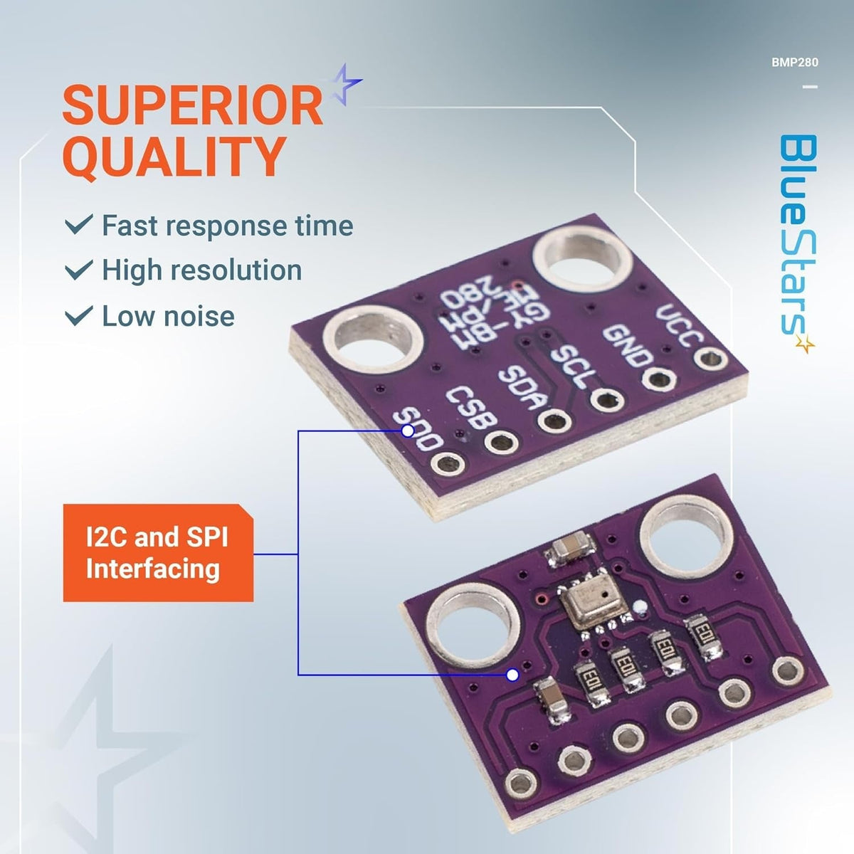 GY-BME280 BME280 Digital 3.3V Atmospheric Pressure Sensor - 2 Pack