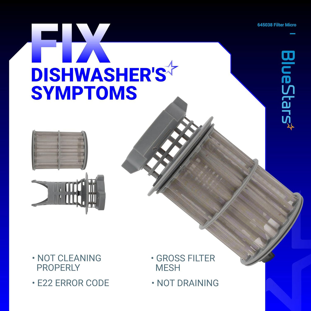 645038 Dishwasher Drain Mesh Filter for Bosch Thermador Kenmore