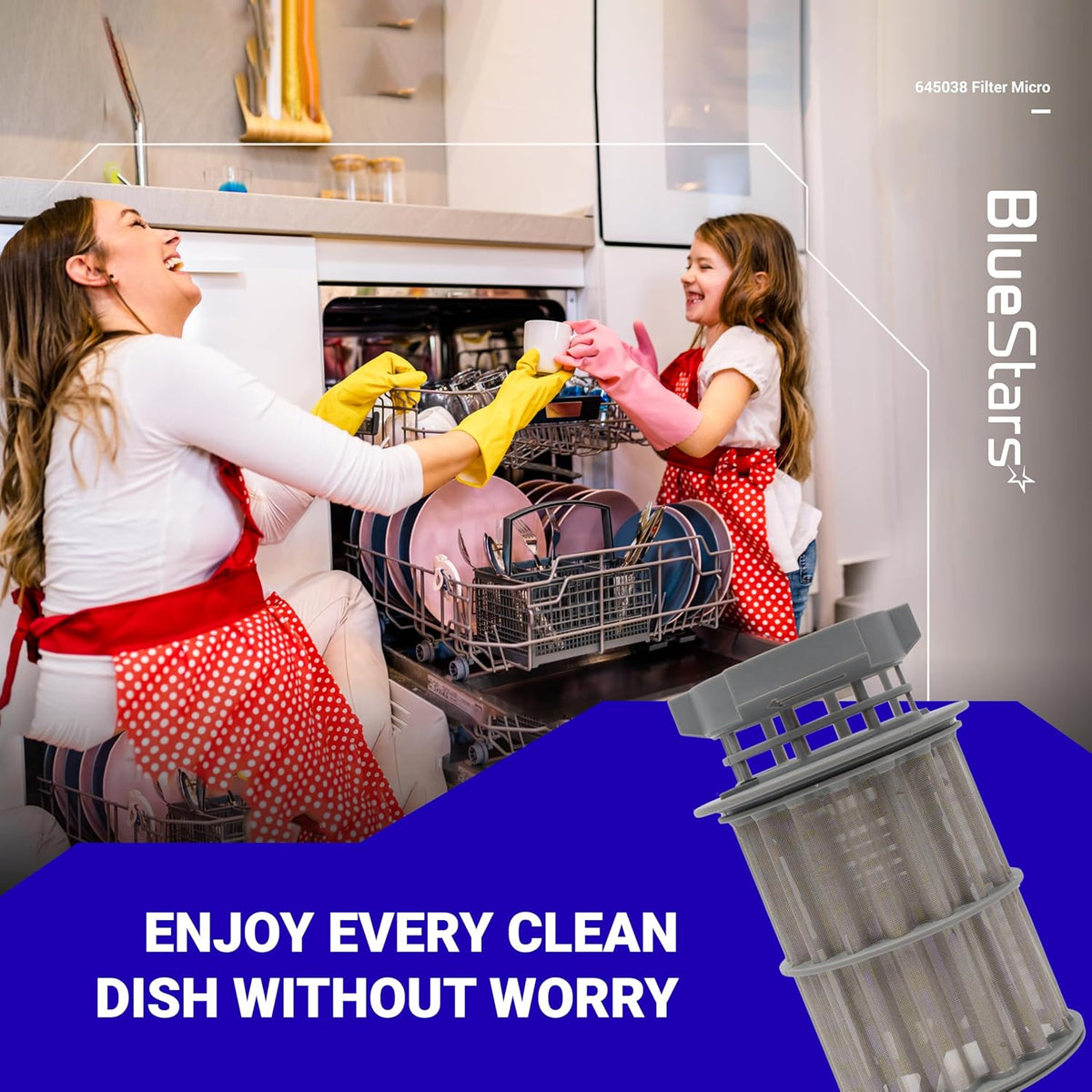 645038 Dishwasher Drain Mesh Filter for Bosch Thermador Kenmore