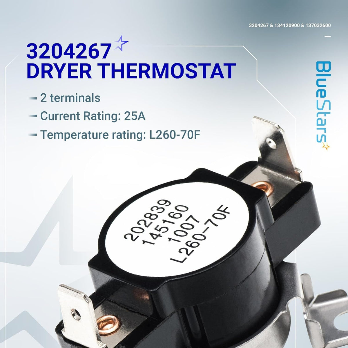 137032600 134120900 Dryer Thermal Limiter 3204267 Thermostat Kit for Frigidaire Kenmore