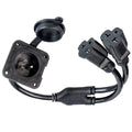 20A 125V AC Port Plug 12 AWG 5-in-1 T-Blade Adapter