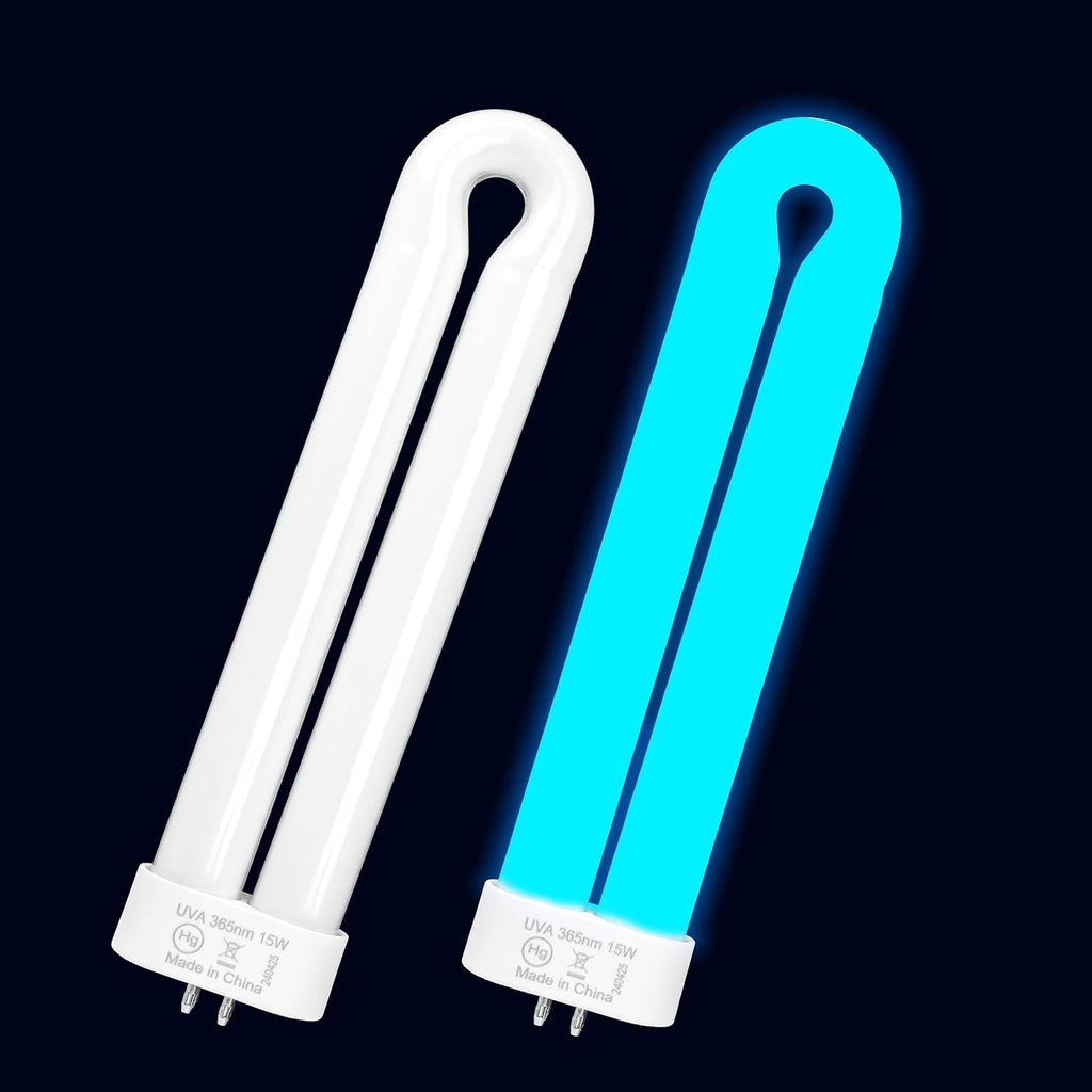 BF35 FUL15W BL 15W 4-Pin U-Shaped Black Light Bulb for Flowtron BK-15D Black Flag BB-15WHT Stinger UV15 FP15 - 2 Pack