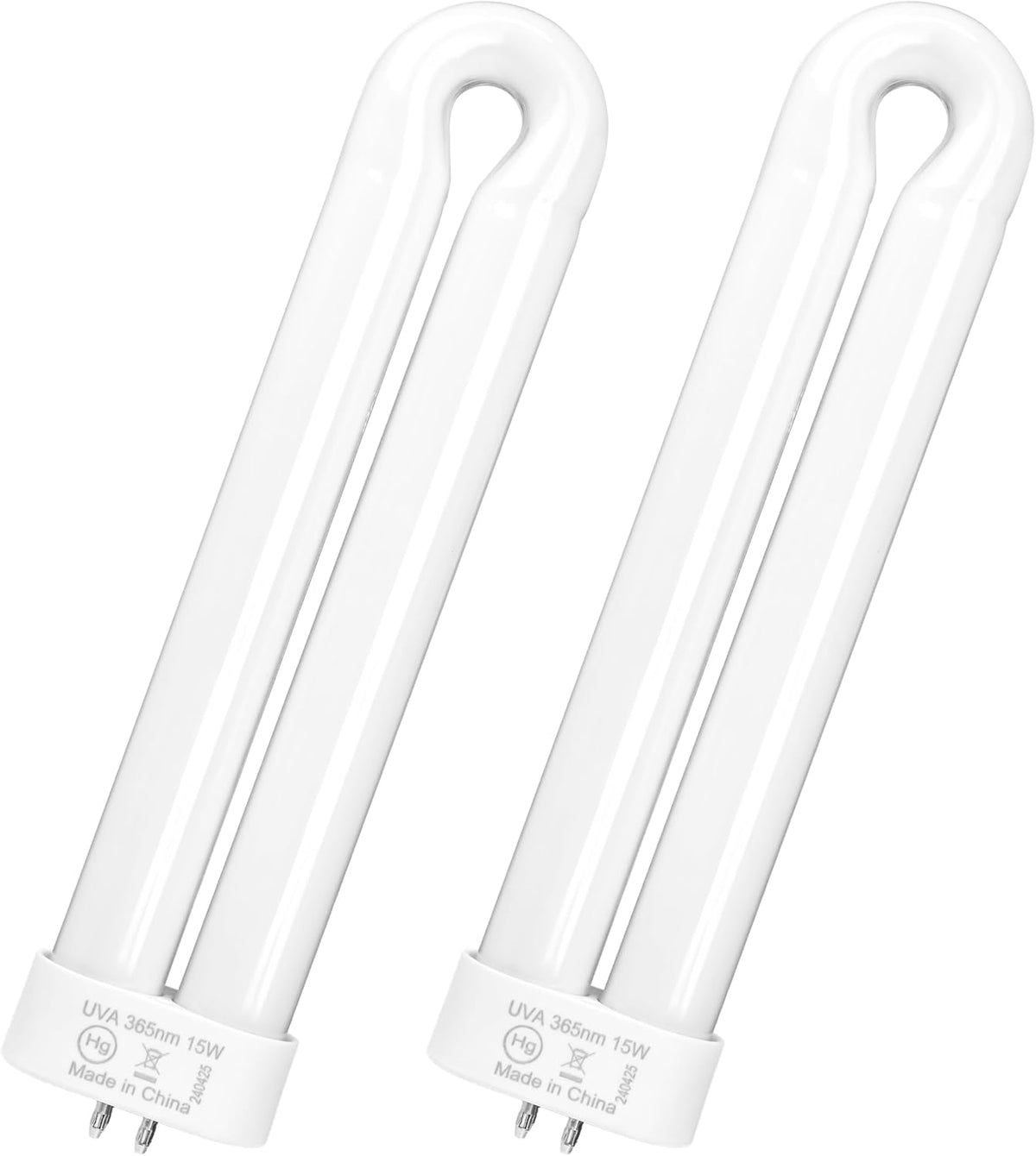 BF35 FUL15W BL 15W 4-Pin U-Shaped Black Light Bulb for Flowtron BK-15D Black Flag BB-15WHT Stinger UV15 FP15 - 2 Pack
