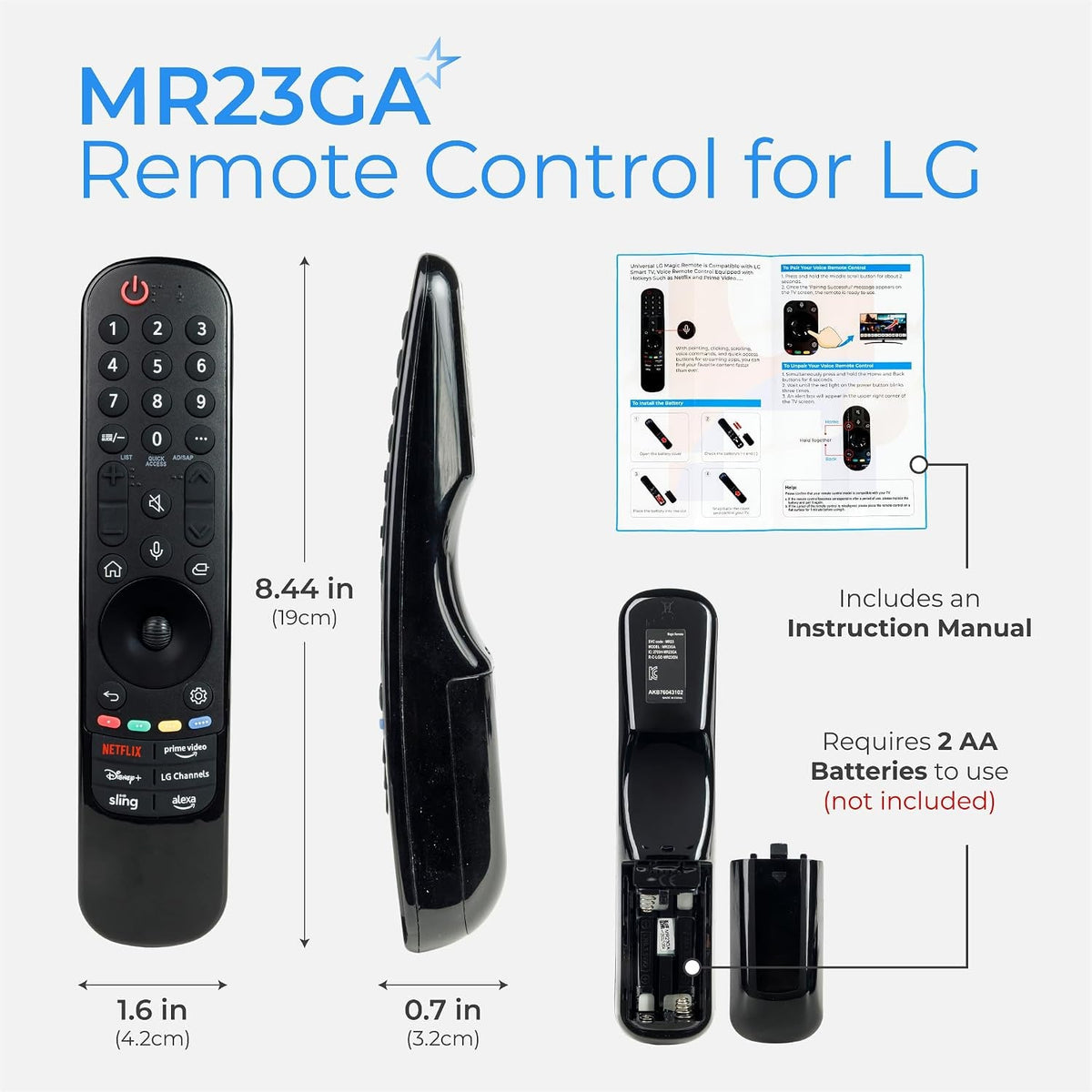 Voice Magic Remote for 2018-2024 LG TV Control Replacement