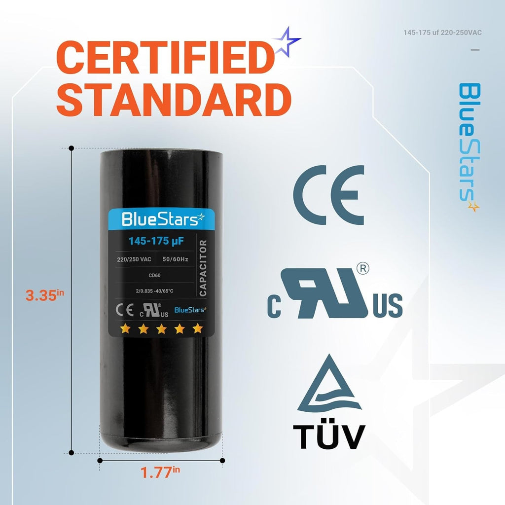 145-175 uF 220-250VAC CD60 Round Motor Start Capacitor for Pool & Well Pumps