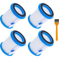 HEPA Filter with White Mesh for INSE N5S N5T S6T S6P Pro TMA Vacuums - 4 Pack + Brush