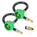 PO2 12" Propane Pigtail Hose - 1/4" Inverted Male Flare, QCC1/ACME to 2-Stage Regulator