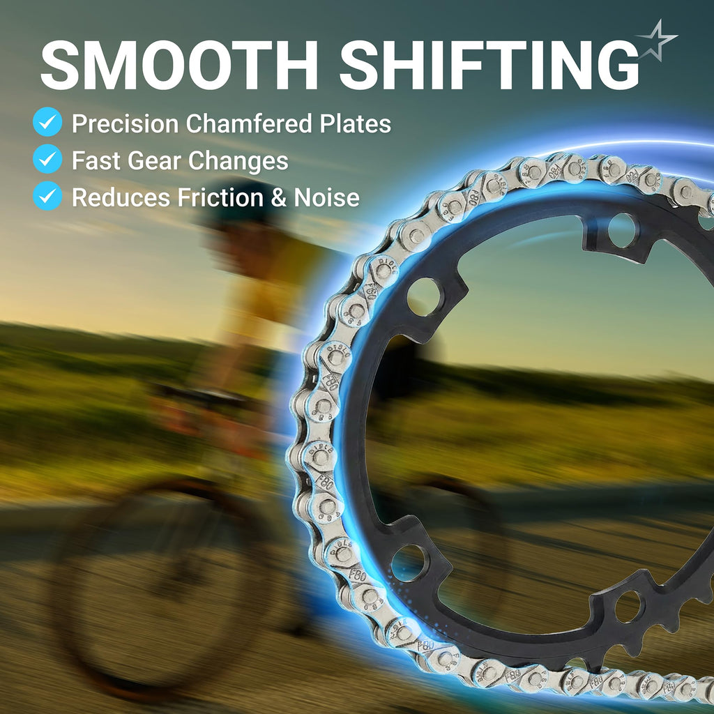 6/7/8-Speed Bike Chain, 1/2 x 3/32", 116 Links, Pre-Install Connector