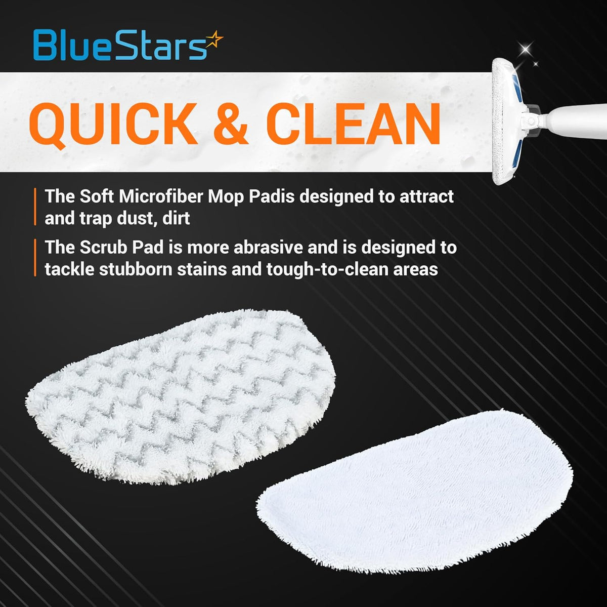 Bissell PowerFresh Steam Mop Pads for 1940 1806 1440 1544 - 4 Pack
