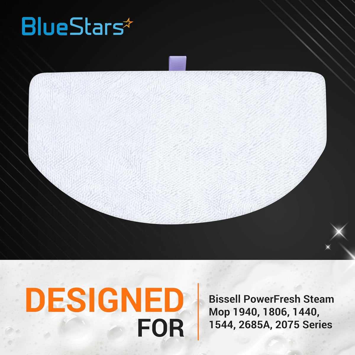 Bissell PowerFresh Steam Mop Pads for 1940 1806 1440 1544 - 4 Pack