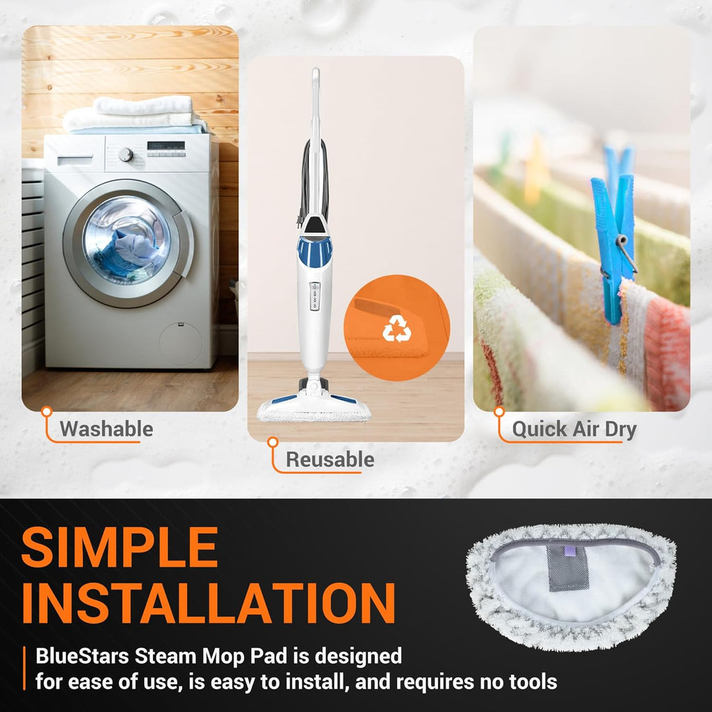 Bissell PowerFresh Steam Mop Pads for 1940 1806 1440 1544 - 4 Pack