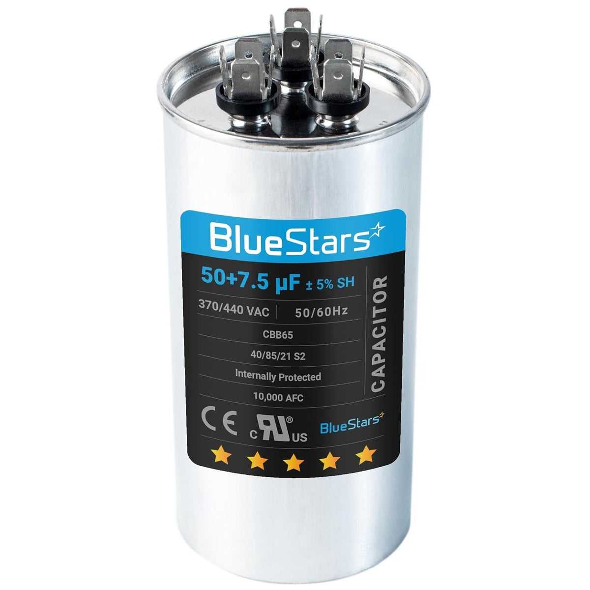 50+7.5 uF MFD ±5% 370/440 VAC CBB65 CBB65B Dual Run Capacitor for AC Fan Heat Pump