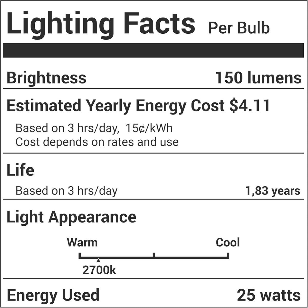 E12 T20 25W Incandescent Salt Lamp Bulbs 120V 2700K 150LM - 8 Pack
