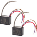 CBB61 4.5uF+6uF+5uF 5-Wire 250V/300V AC Ceiling Fan Capacitor - 2 Pack