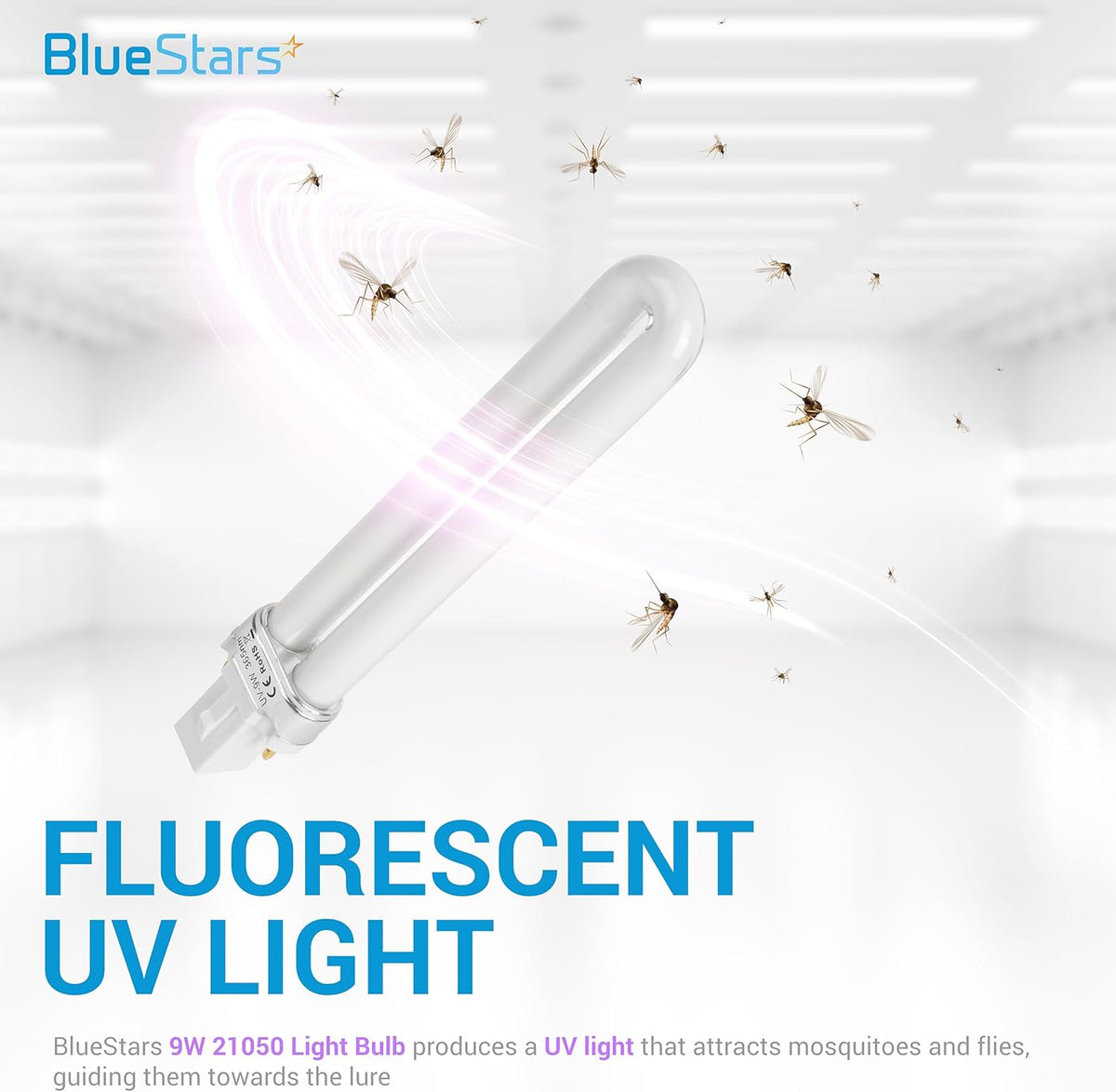 9W 21050 U-Shape 2-Pin UV Bulbs for DynaTrap DT3009 DT3019 DT3039 - 6 Pack