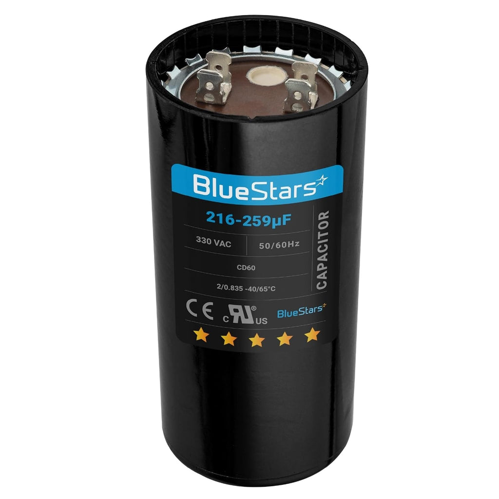 216-259 uF MFD 330 VAC Round Start Capacitor - Fits AC Motor Run, Fan Start, Heat Pump