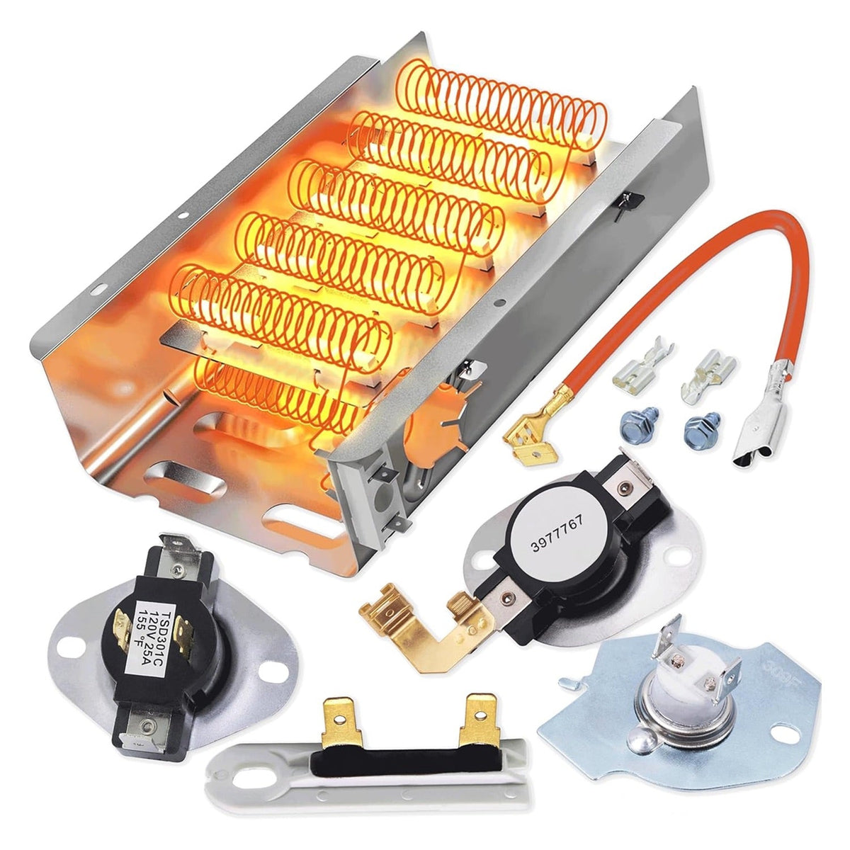 279838 Dryer Heating Element Kit For Whirlpool WED4815EW1 WED5000DW2