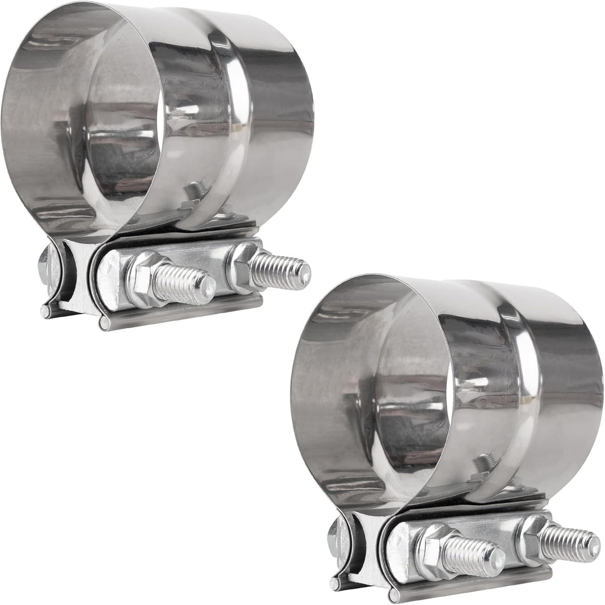 3" Lap Joint Band Clamp with 304 Stainless Steel - 2 Pack