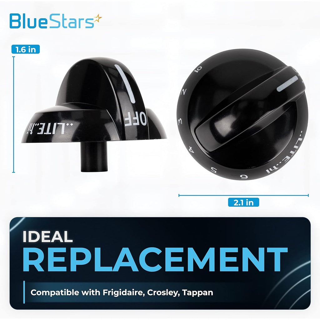 316220009 Range Burner Gas Stove Knob Replacement - For Frigidaire Ranges - 2 Pack