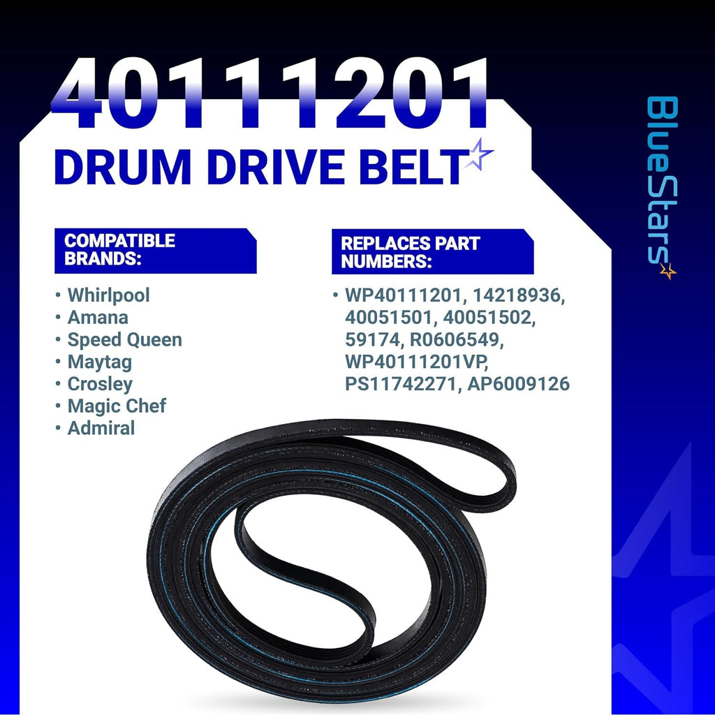 40111201 Dryer Drum Belt for Maytag Amana Admiral Whirlpool Speed Queen