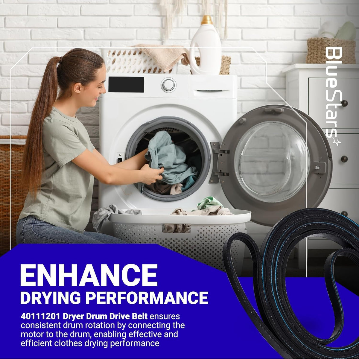 40111201 Dryer Drum Belt for Maytag Amana Admiral Whirlpool Speed Queen