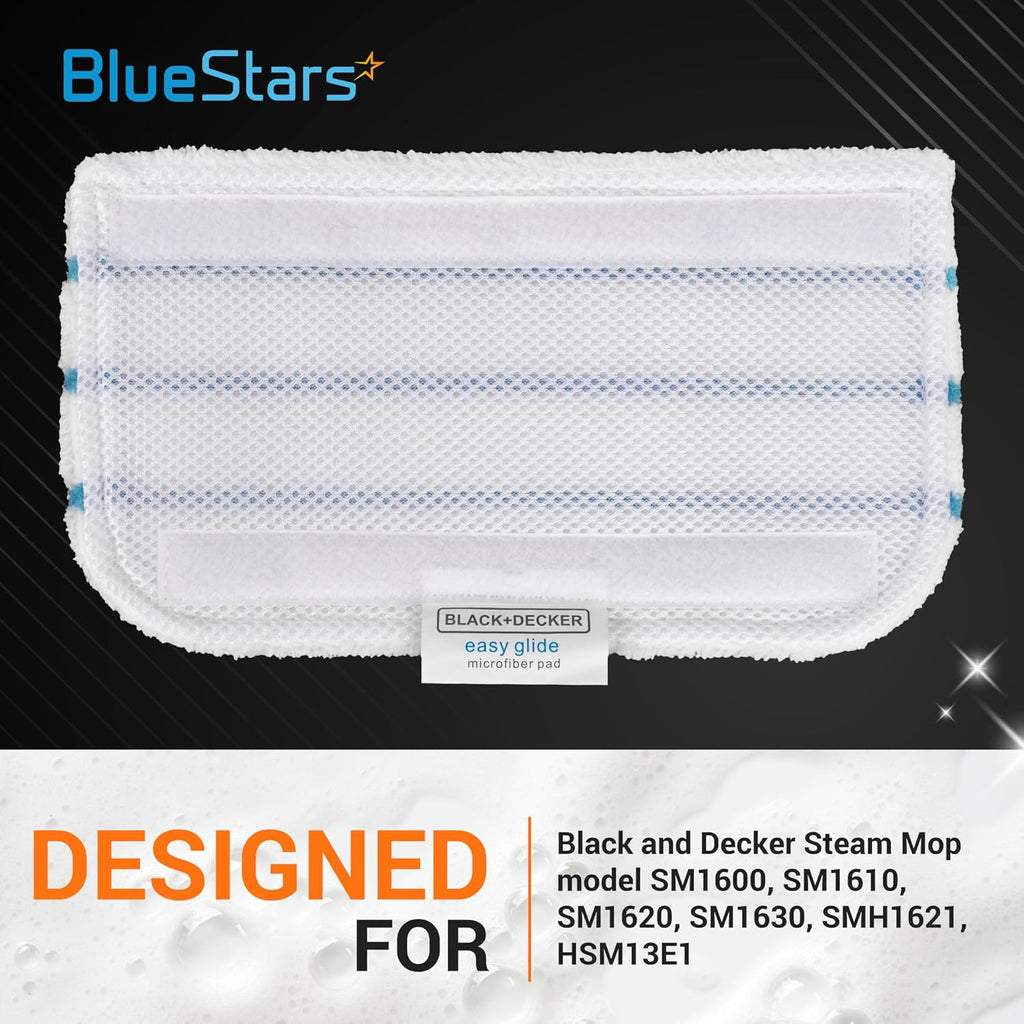 SMP20 Steam Mop Pads - Fits Black+Decker SM1600 SM1610 SM1620 HSMC1321 - 3 Pack
