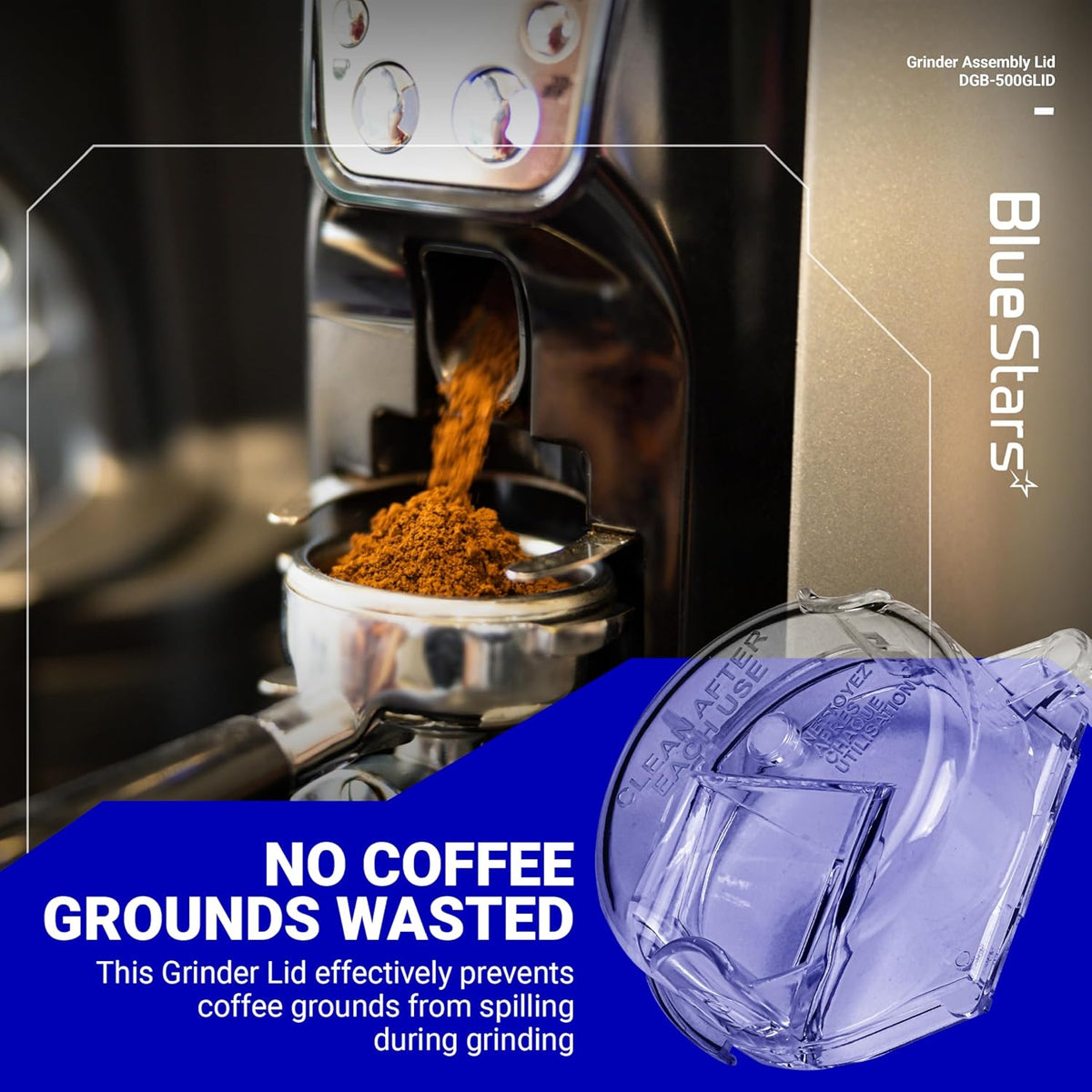DGB-500GLID Grinder Assembly Lid - Clear Plastic Cover for Cuisinart Coffee Grinder