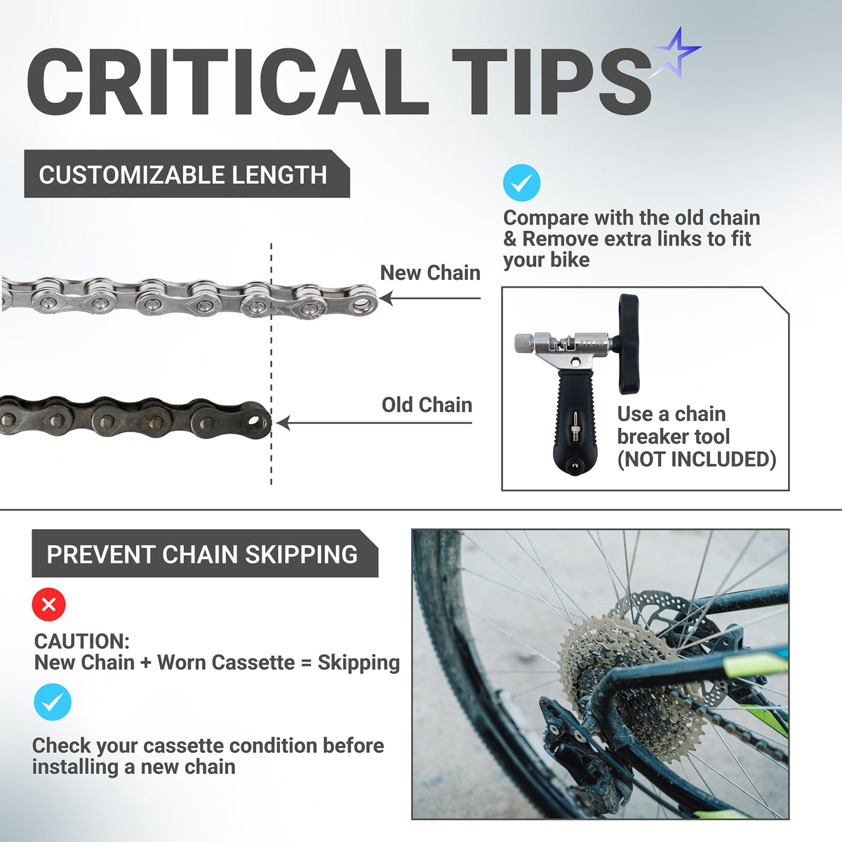 11-Speed Bike Chain, 1/2 x 11/128", 116 Links, Quick Link, Shimano SRAM Campagnolo