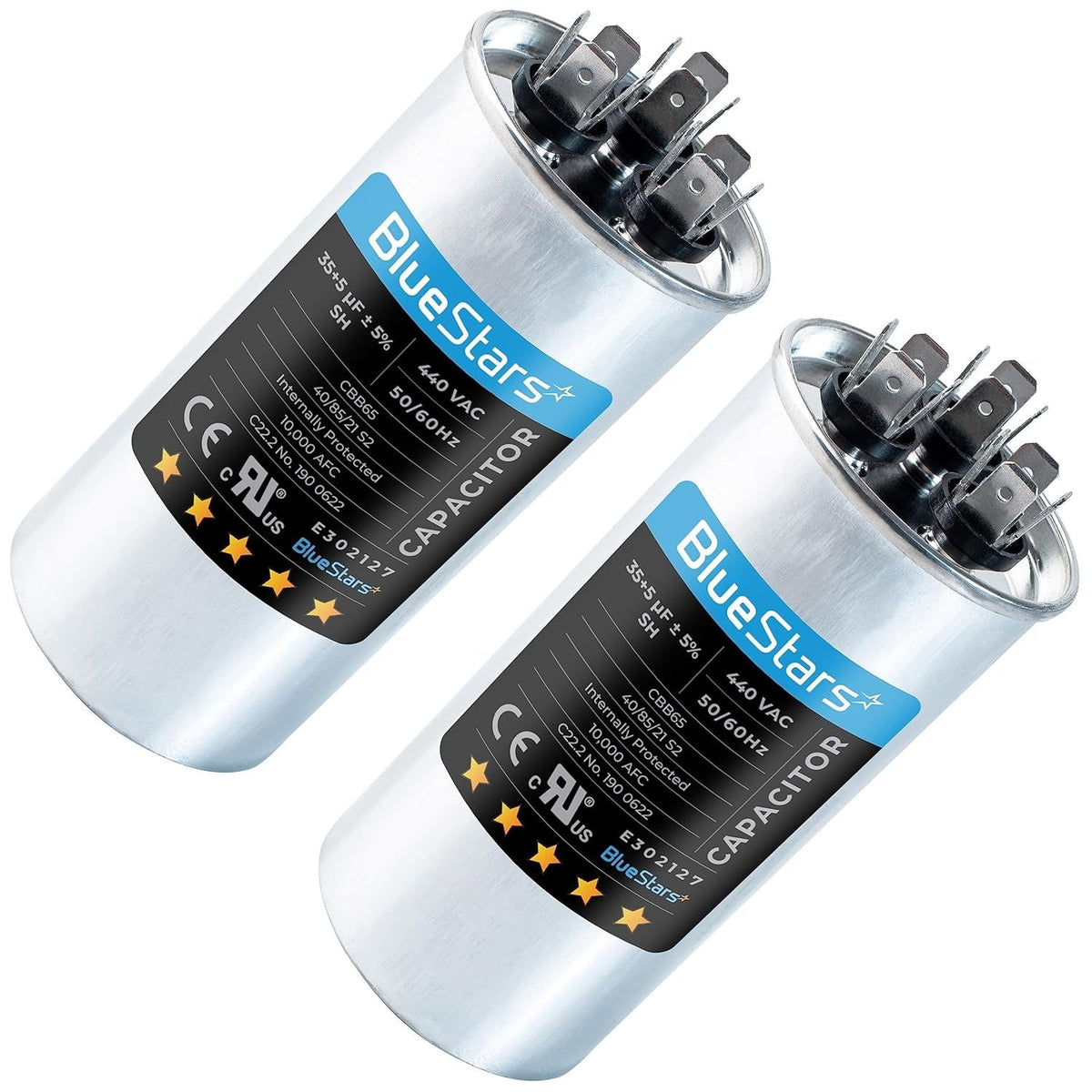 35+5 uF 370/440VAC Dual Run Capacitor - Replaces 97F9834 - 2 Pack