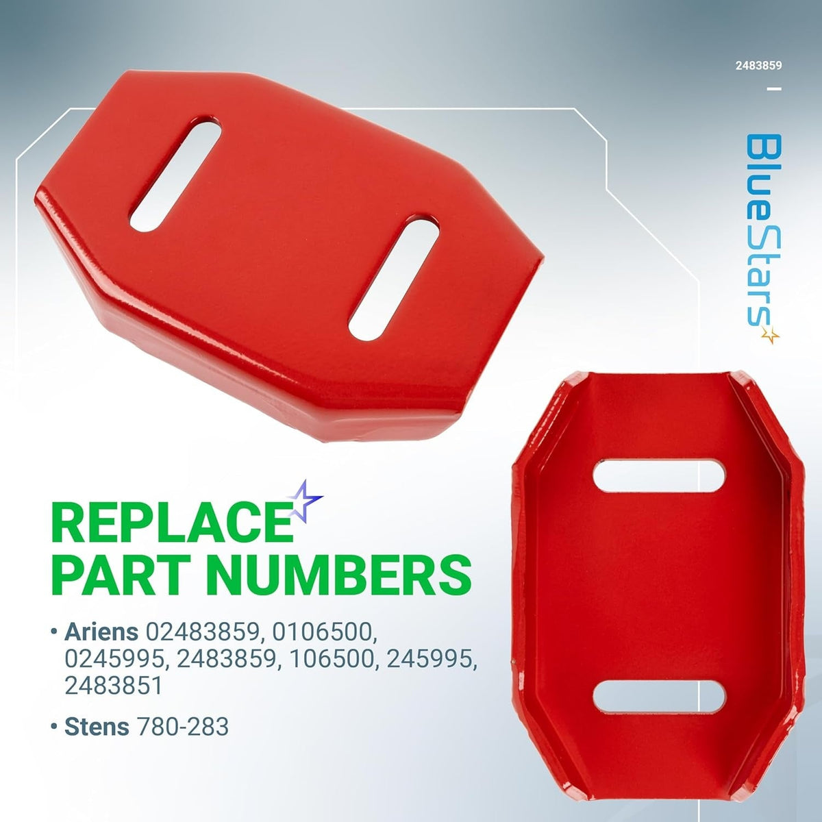 02483859 24599 Double Roller Skid Shoe for Ariens ST524 ST824 ST1024 ST1332 - 2 Pack