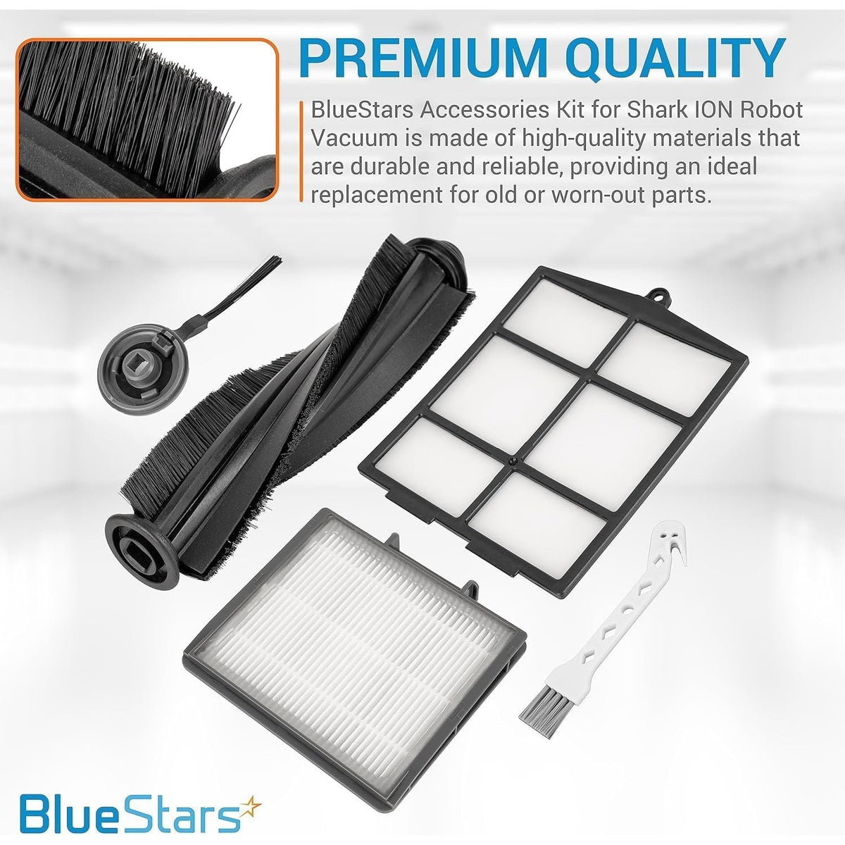 Shark ION R85 RV850 S86 S87 Accessory Kit with Side Brushes and Filters