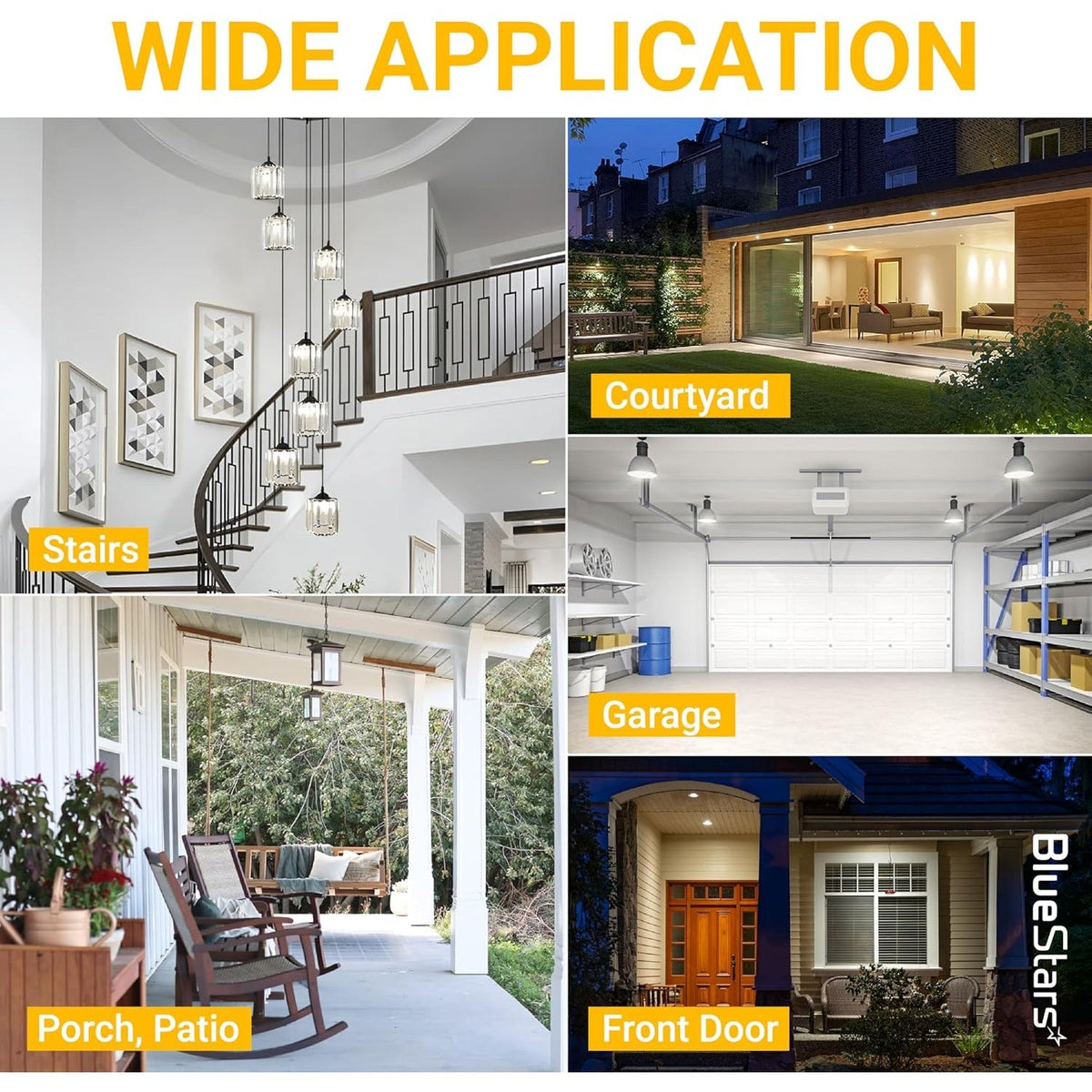 12W E26 Motion Sensor LED Bulbs, 100W Equivalent, 5000K Daylight - 4 Pack