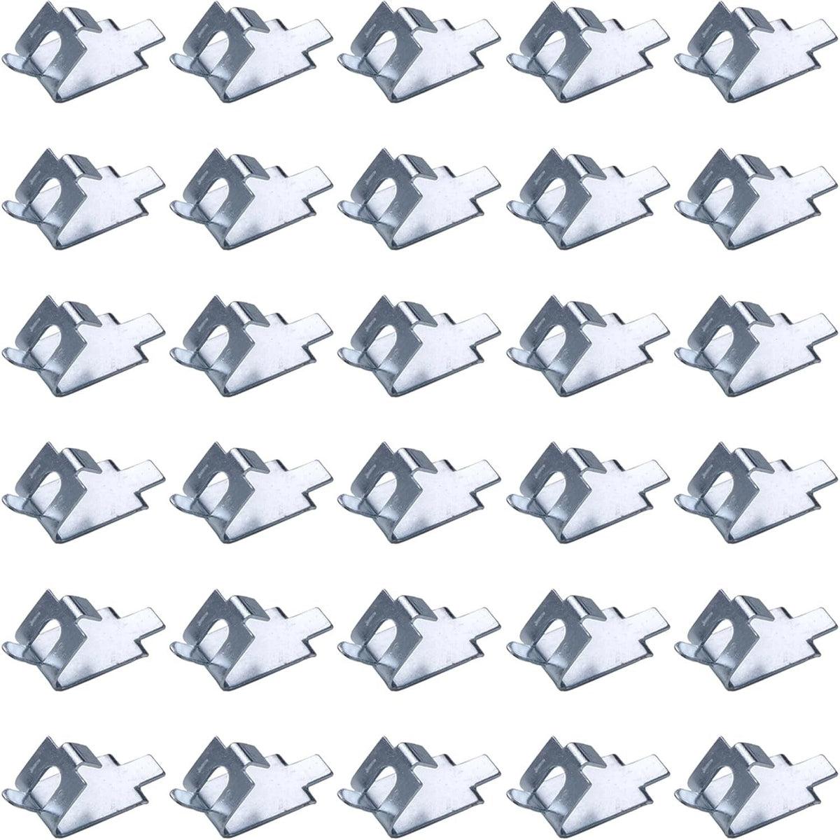 920158 Refrigerator/Freezer Shelf Clips, Stainless Steel Square Supports - 3 Pack