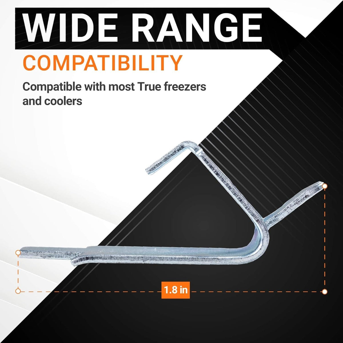 920158 Refrigerator/Freezer Shelf Clips, Stainless Steel Square Supports - 3 Pack