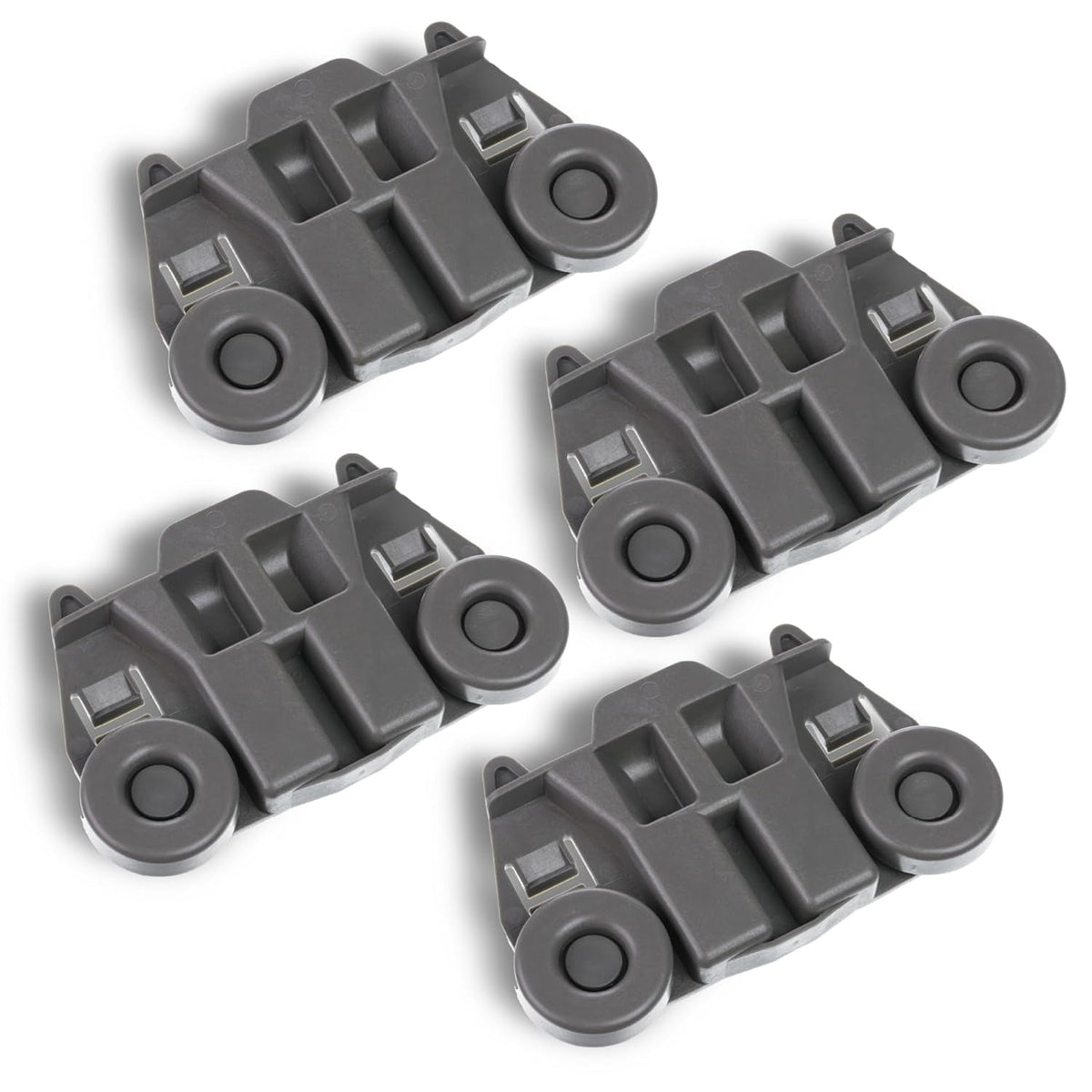 W10195417 Dishwasher Lower Rack Wheels for Kenmore Whirlpool KitchenAid Jenn-Air - 4 Pack