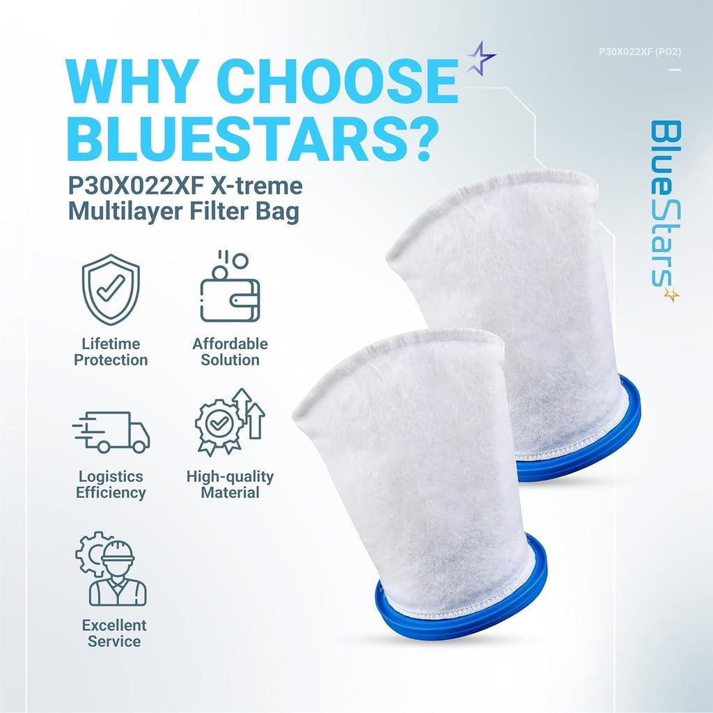 P30X022XF PBW022XF X-treme Filter Bag for Pool Blaster Max Catfish Ultra iVac 250 - 2 Pack