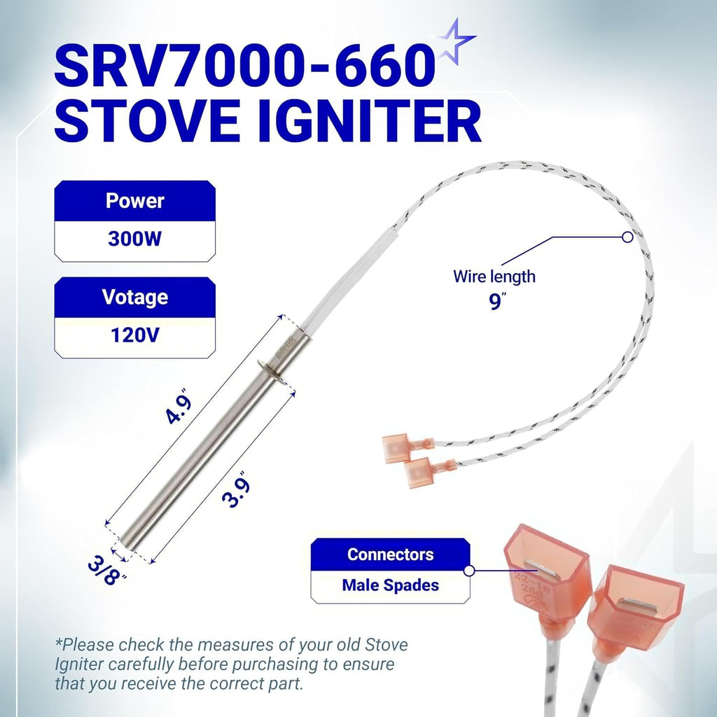 2-Pack SRV7000-660 Igniter Fit for Pelpro PP130, PP130-B