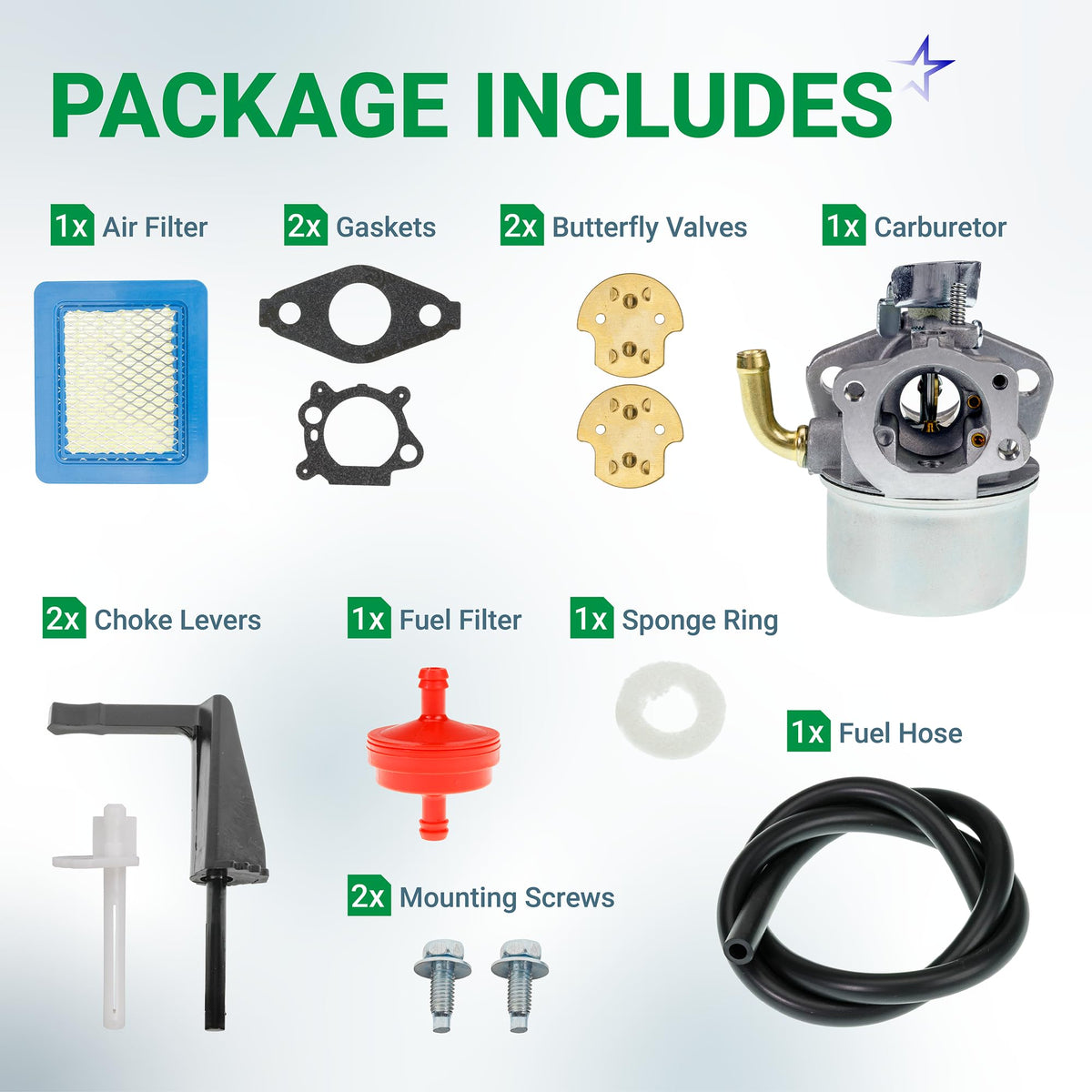 798653 Intek 206 Carburetor Air Filter Maintenance Kit